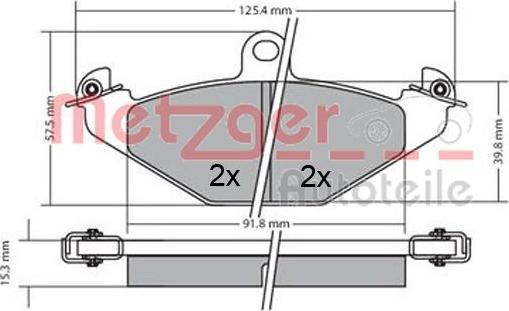 Metzger 1170362 - Гальмівні колодки, дискові гальма autozip.com.ua
