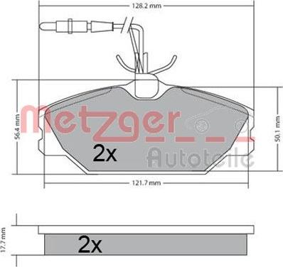 Metzger 1170301 - Гальмівні колодки, дискові гальма autozip.com.ua