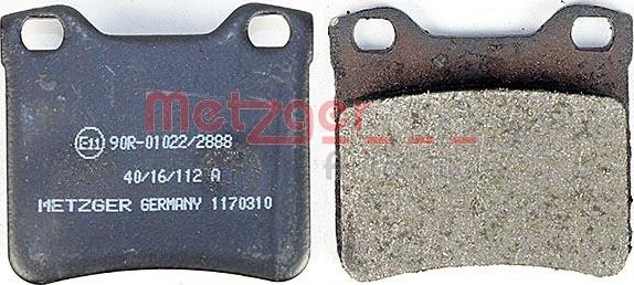 Metzger 1170310 - Гальмівні колодки, дискові гальма autozip.com.ua