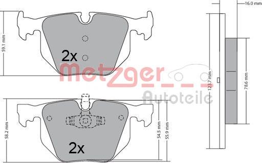 Metzger 1170318 - Гальмівні колодки, дискові гальма autozip.com.ua