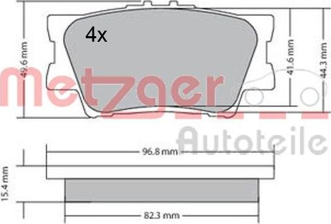 Metzger 1170313 - Гальмівні колодки, дискові гальма autozip.com.ua