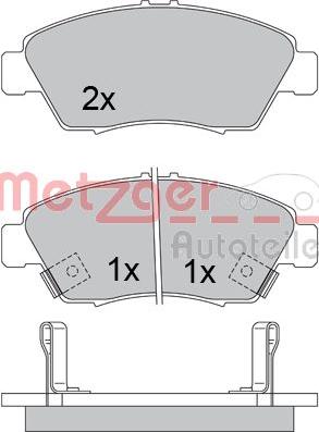 Metzger 1170388 - Гальмівні колодки, дискові гальма autozip.com.ua