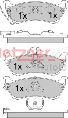 Metzger 1170339 - Гальмівні колодки, дискові гальма autozip.com.ua