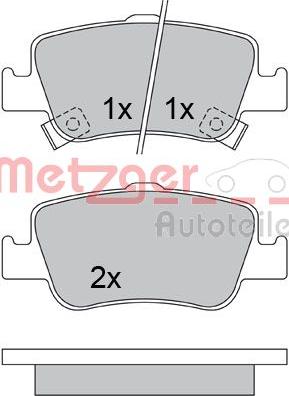 Metzger 1170334 - Гальмівні колодки, дискові гальма autozip.com.ua