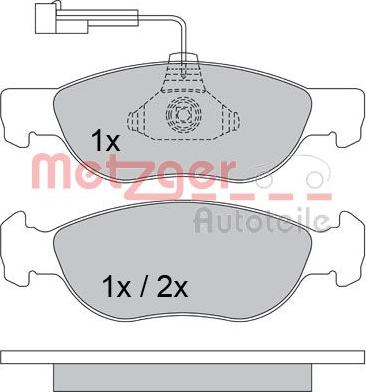 Metzger 1170338 - Гальмівні колодки, дискові гальма autozip.com.ua