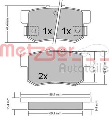 Metzger 1170337 - Гальмівні колодки, дискові гальма autozip.com.ua