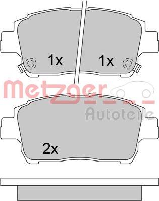 Metzger 1170322 - Гальмівні колодки, дискові гальма autozip.com.ua