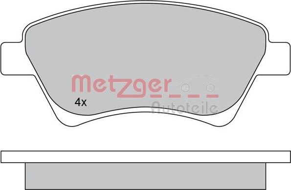 Metzger 1170240 - Гальмівні колодки, дискові гальма autozip.com.ua