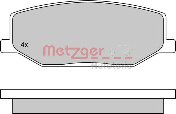 Metzger 1170259 - Гальмівні колодки, дискові гальма autozip.com.ua