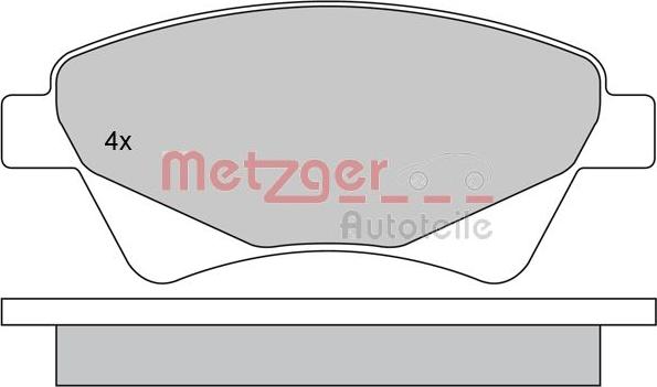 Metzger 1170255 - Гальмівні колодки, дискові гальма autozip.com.ua