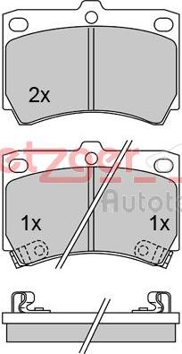 Metzger 1170250 - Гальмівні колодки, дискові гальма autozip.com.ua