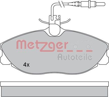 Metzger 1170253 - Гальмівні колодки, дискові гальма autozip.com.ua