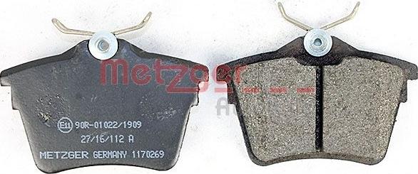 Metzger 1170269 - Гальмівні колодки, дискові гальма autozip.com.ua