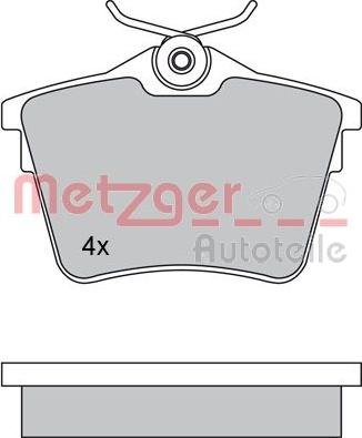 Metzger 1170269 - Гальмівні колодки, дискові гальма autozip.com.ua