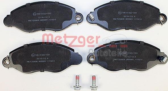 Metzger 1170210 - Гальмівні колодки, дискові гальма autozip.com.ua