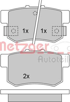 Metzger 1170213 - Гальмівні колодки, дискові гальма autozip.com.ua