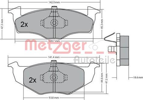 Metzger 1170217 - Гальмівні колодки, дискові гальма autozip.com.ua