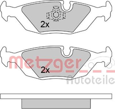 Metzger 1170284 - Гальмівні колодки, дискові гальма autozip.com.ua