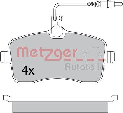 Metzger 1170283 - Гальмівні колодки, дискові гальма autozip.com.ua