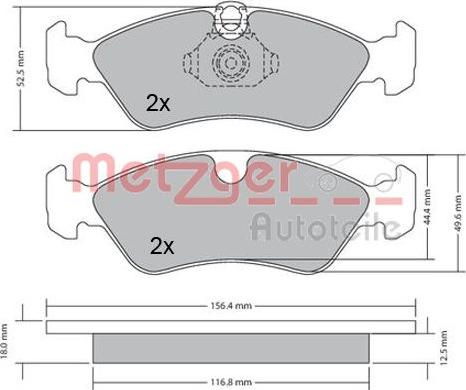 Metzger 1170235 - Гальмівні колодки, дискові гальма autozip.com.ua