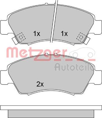 Metzger 1170230 - Гальмівні колодки, дискові гальма autozip.com.ua