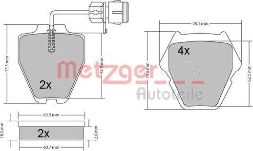 Metzger 1170231 - Гальмівні колодки, дискові гальма autozip.com.ua