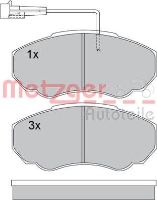 Metzger 1170227 - Гальмівні колодки, дискові гальма autozip.com.ua