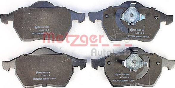 Metzger 1170278 - Гальмівні колодки, дискові гальма autozip.com.ua