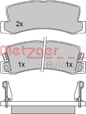 Metzger 1170277 - Гальмівні колодки, дискові гальма autozip.com.ua