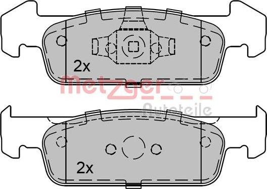 Metzger 1170791 - Гальмівні колодки, дискові гальма autozip.com.ua