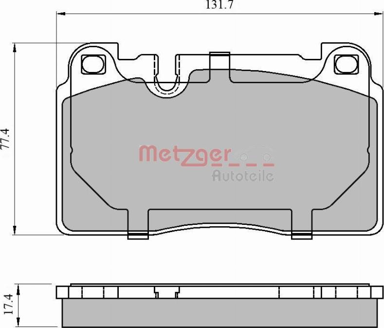 Metzger 1170789 - Гальмівні колодки, дискові гальма autozip.com.ua