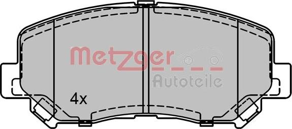 Metzger 1170788 - Гальмівні колодки, дискові гальма autozip.com.ua