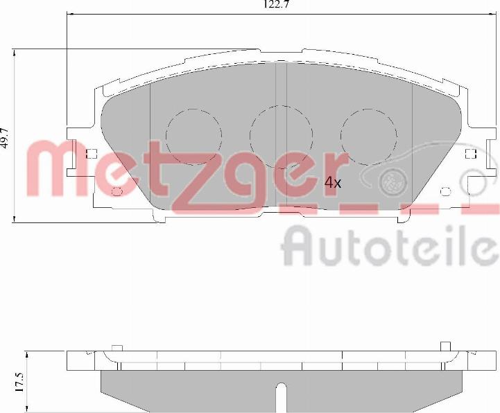 Metzger 1170772 - Гальмівні колодки, дискові гальма autozip.com.ua