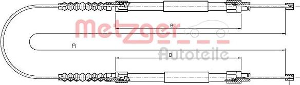 Metzger 1171.11 - Трос, гальмівна система autozip.com.ua