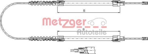 Metzger 1171.8 - Трос, гальмівна система autozip.com.ua