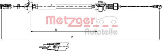 Metzger 1173.7 - Тросик газу autozip.com.ua