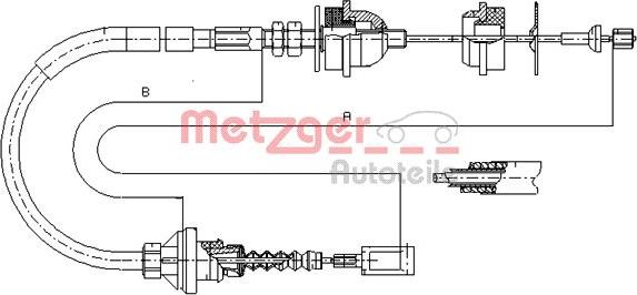 Metzger 1172.4 - Трос, управління зчепленням autozip.com.ua