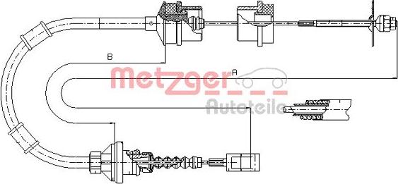 Metzger 1172.7 - Трос, управління зчепленням autozip.com.ua