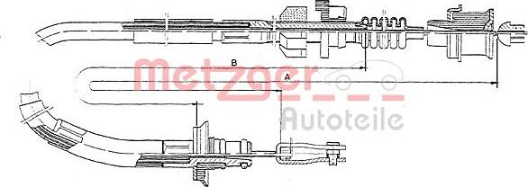 Metzger 18.162 - Трос, управління зчепленням autozip.com.ua