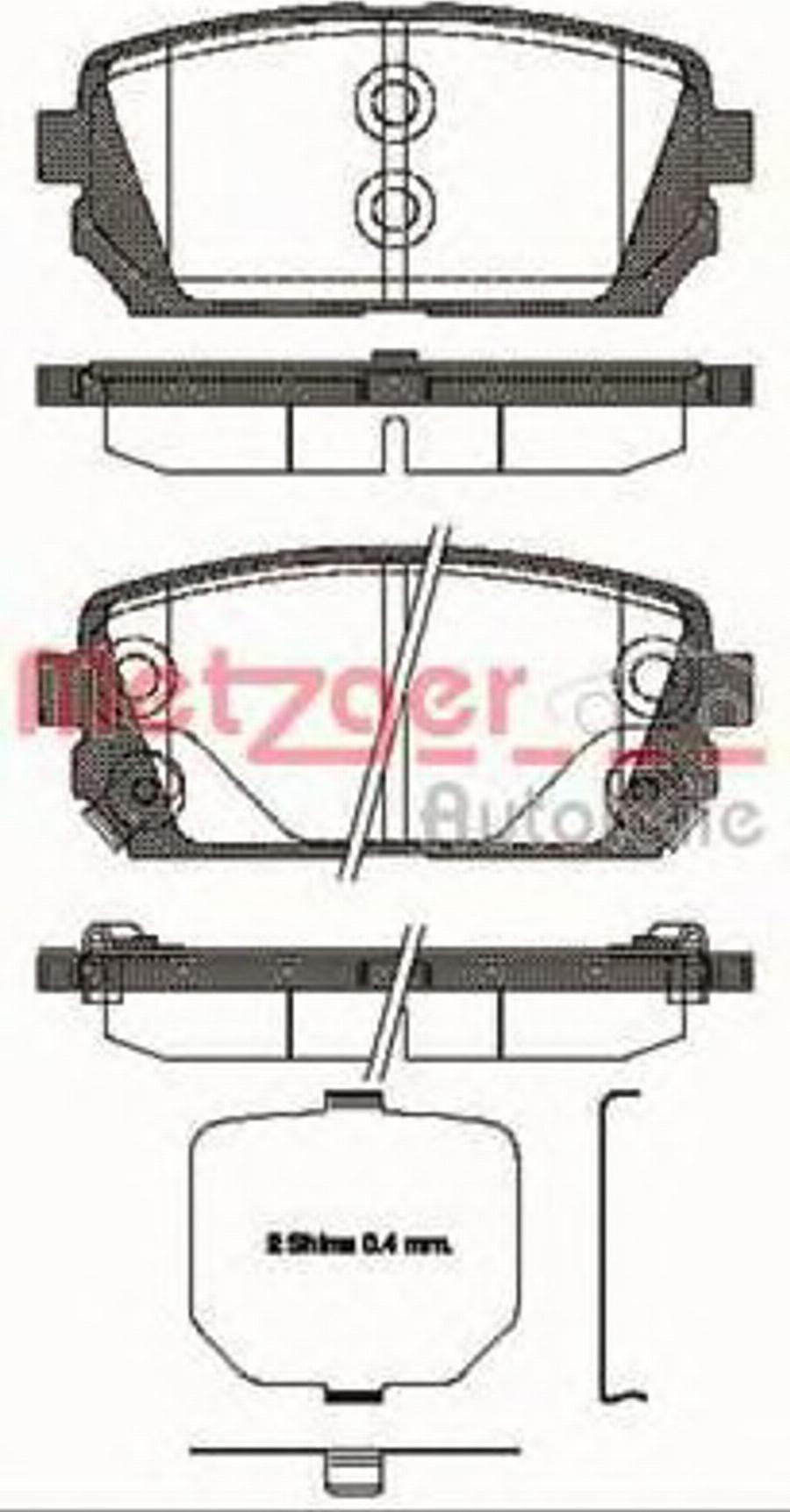 Metzger 1303.02 - Гальмівні колодки, дискові гальма autozip.com.ua