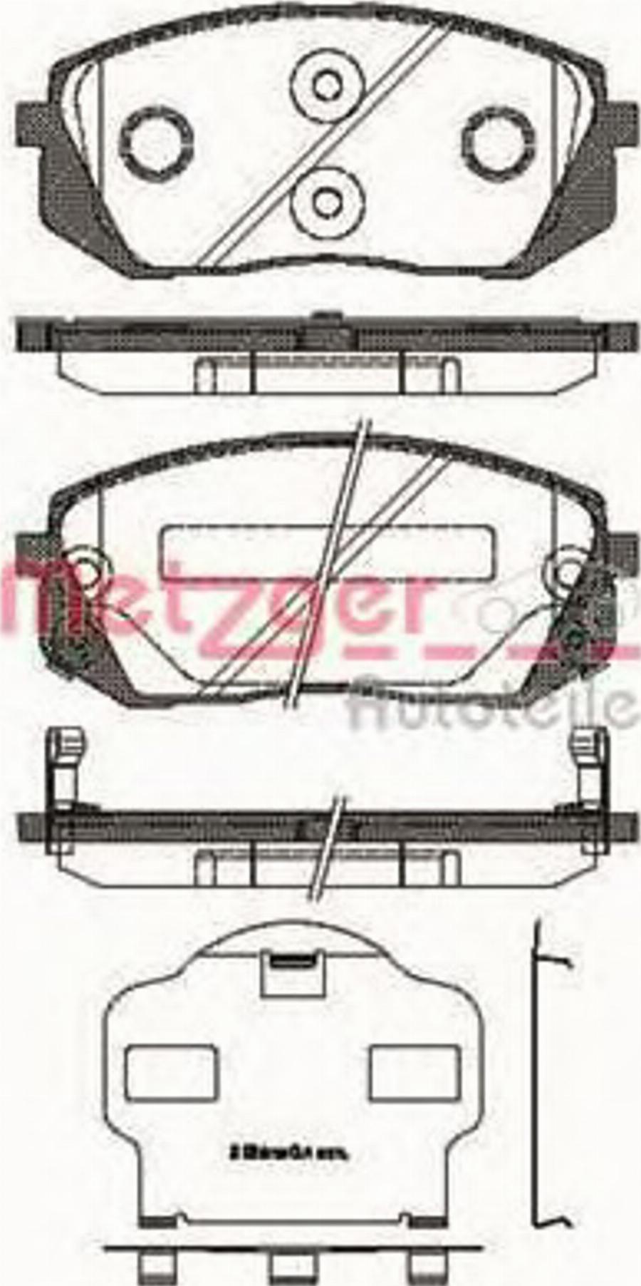 Metzger 1302.02 - Гальмівні колодки, дискові гальма autozip.com.ua