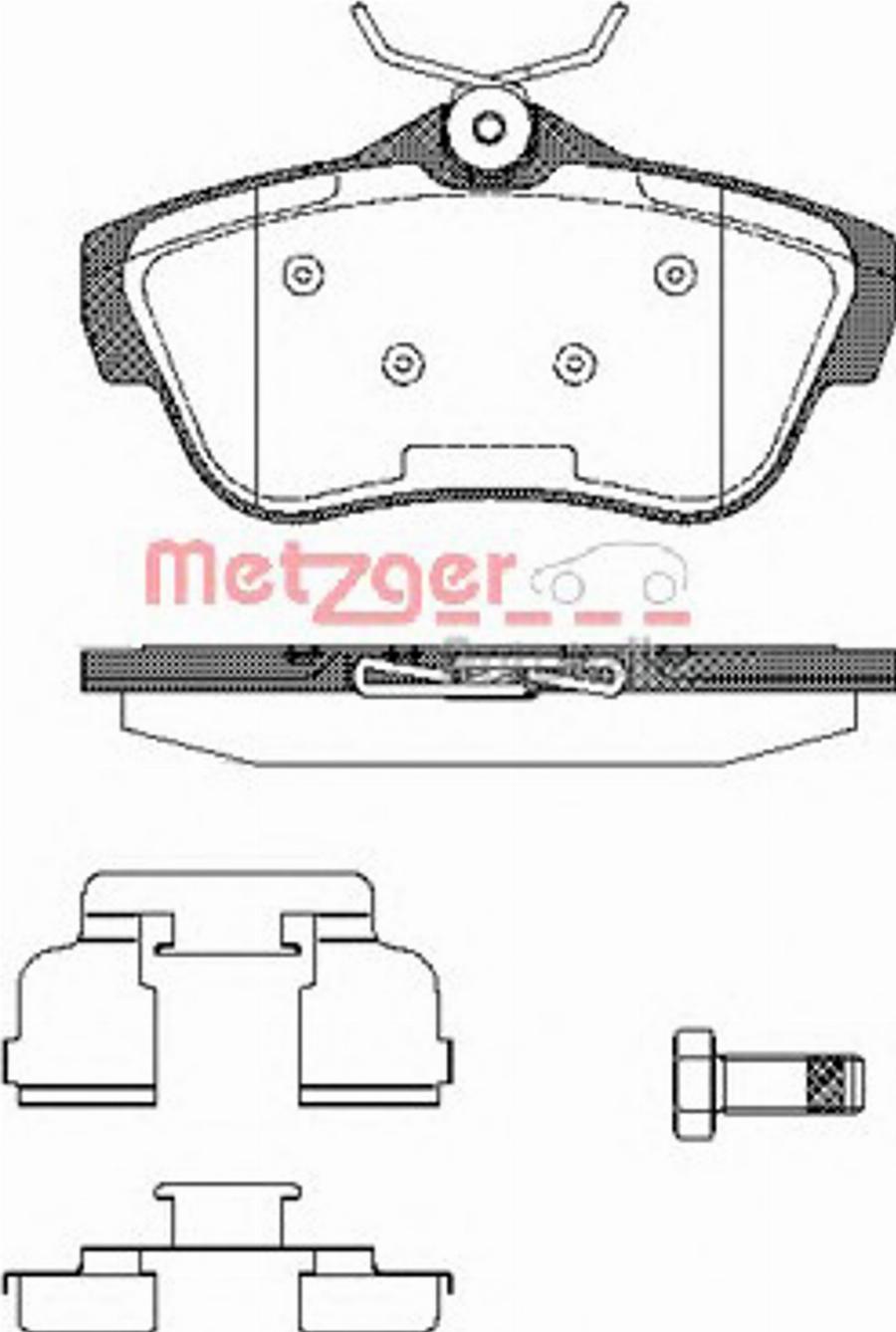 Metzger 1299.00 - Гальмівні колодки, дискові гальма autozip.com.ua