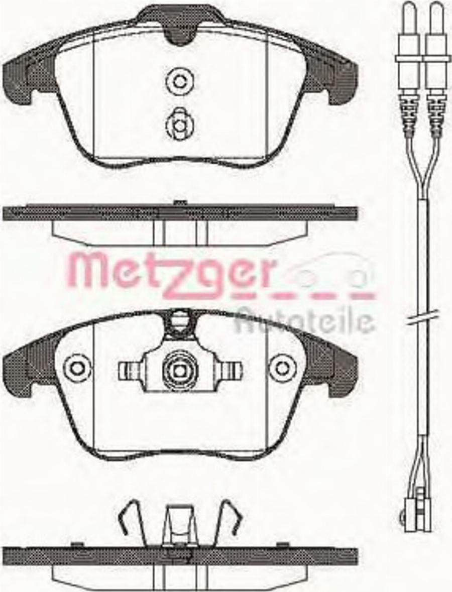 Metzger 1249.01 - Гальмівні колодки, дискові гальма autozip.com.ua