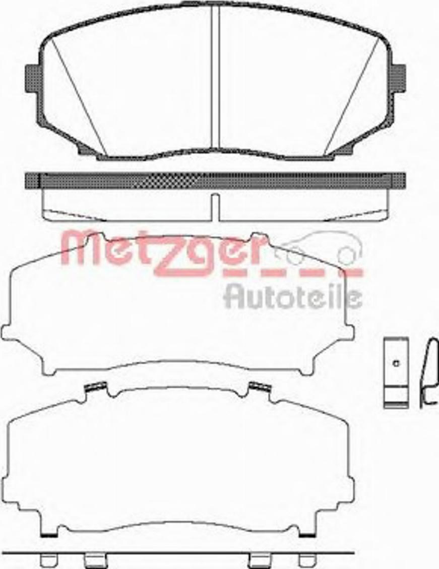 Metzger 126702 - Гальмівні колодки, дискові гальма autozip.com.ua