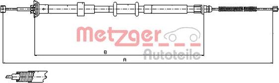 Metzger 12.0765 - Трос, гальмівна система autozip.com.ua