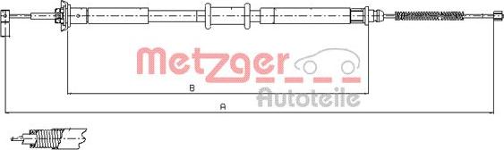 Metzger 12.0704 - Трос, гальмівна система autozip.com.ua