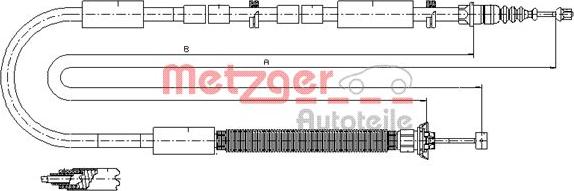 Metzger 12.0706 - Трос, гальмівна система autozip.com.ua