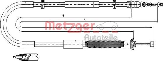 Metzger 12.0703 - Трос, гальмівна система autozip.com.ua