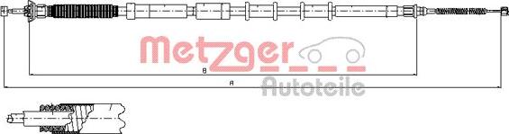 Metzger 12.0719 - Трос, гальмівна система autozip.com.ua