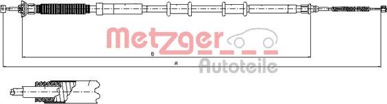 Metzger 12.0716 - Трос, гальмівна система autozip.com.ua